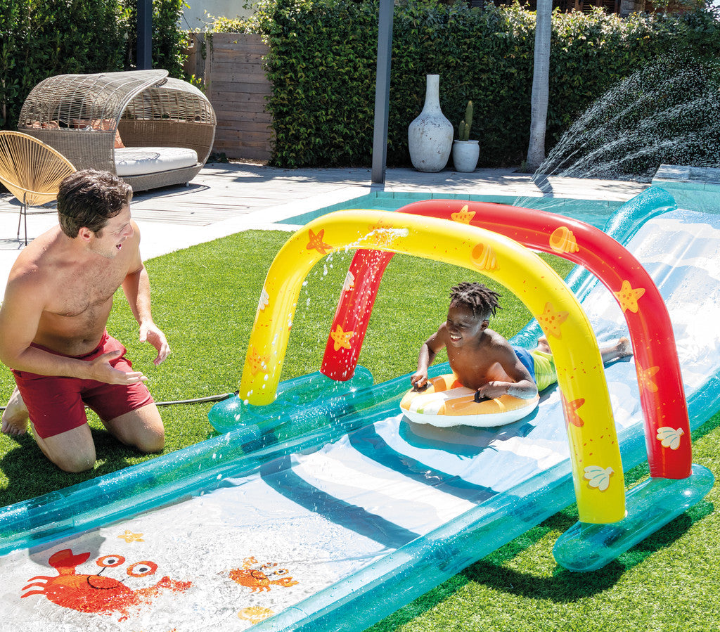 Racing Fun Inflatable Water Slide